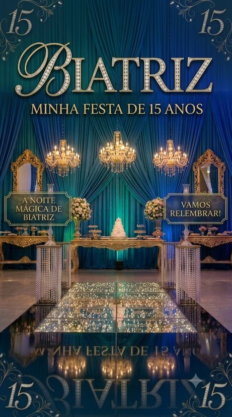 CONVITE DE ANIVERSÁRIO DE 15 ANOS.